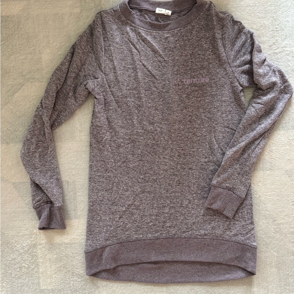tentree Heathered Gray Crew Neck Sweater